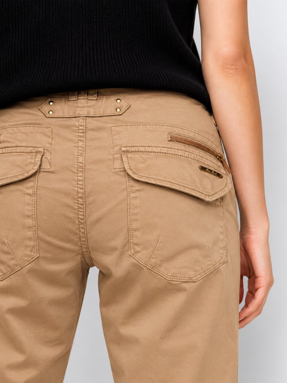 Mos Mosh Beige Cropped Cargo 7/8 Size 27 NWT sporty preppy campus streetwear